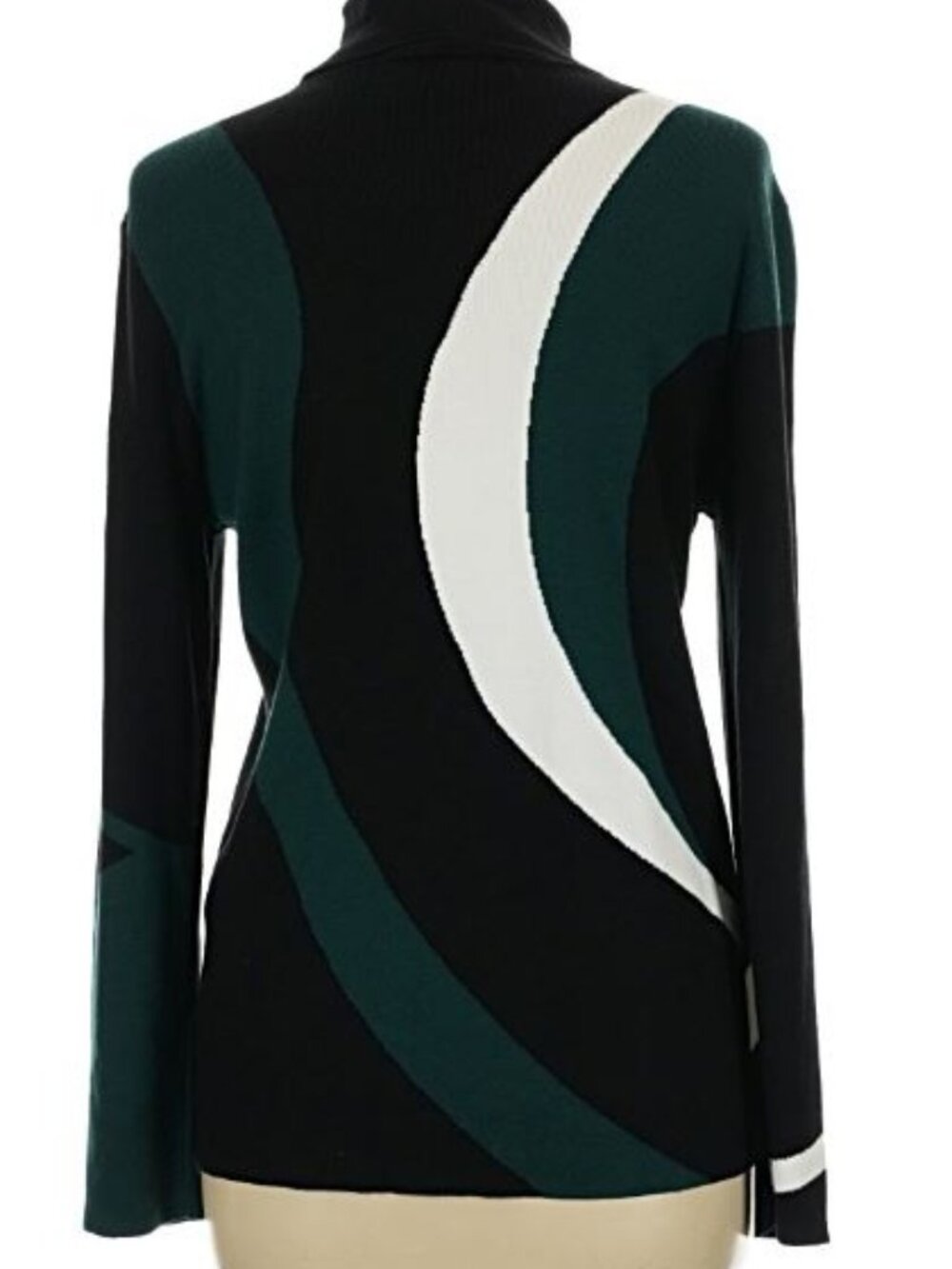 Chico's ECOVERO Sweater Turtleneck Intarsia size 2 US L 12